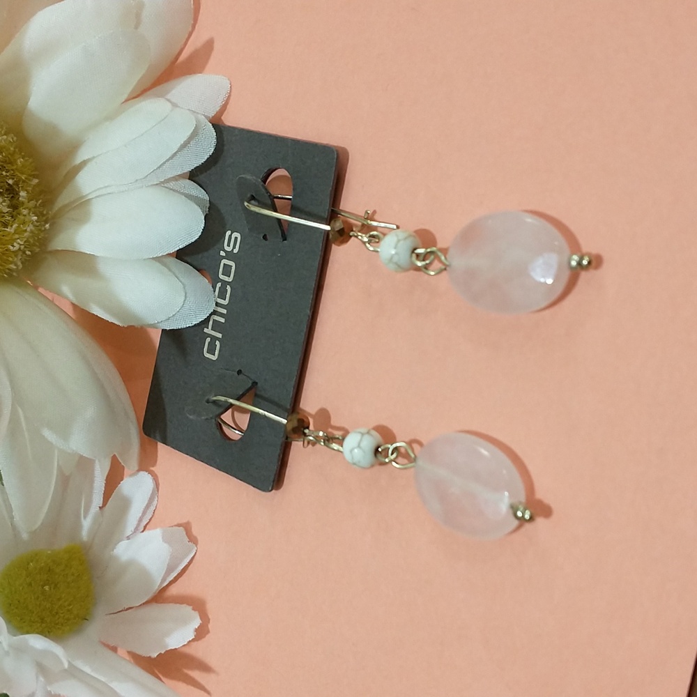 Chico's Pink Quartz Earrings